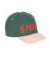 Baseball cap Casual | flexible visor beige embroidered smile