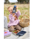 Steel lunch box Lässig | 17.3cm with leakproof seal and stripes