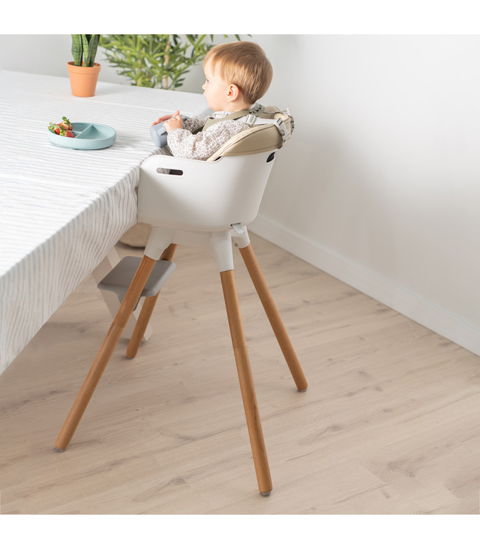 Trona 2 en 1 Kombo Olmitos | Patas madera haya y 86 cm altura