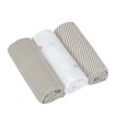 Pack of 3 cotton muslins 80x80 cm. Lassig