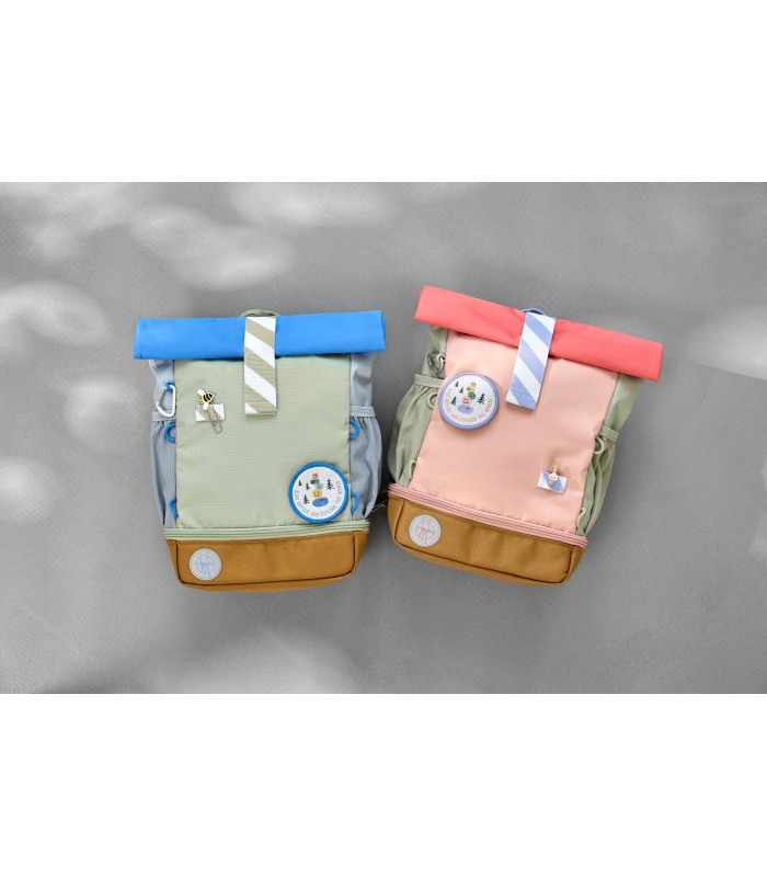 Mochila Rolltop mini Lässig | velcro ajustable mosquetón