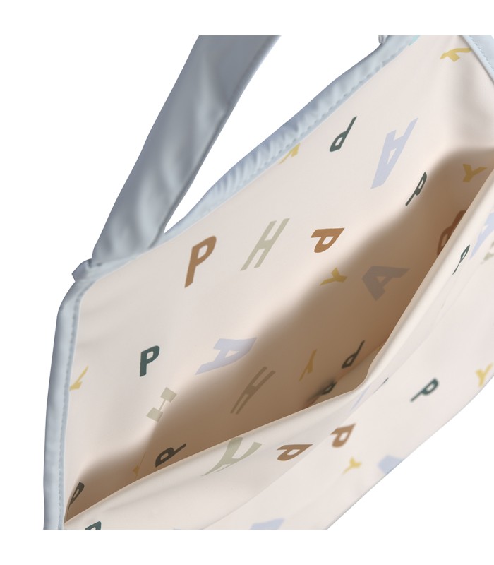 Babero mediano con bolsillo Lässig | Alfabeto GRS 46g ajustable