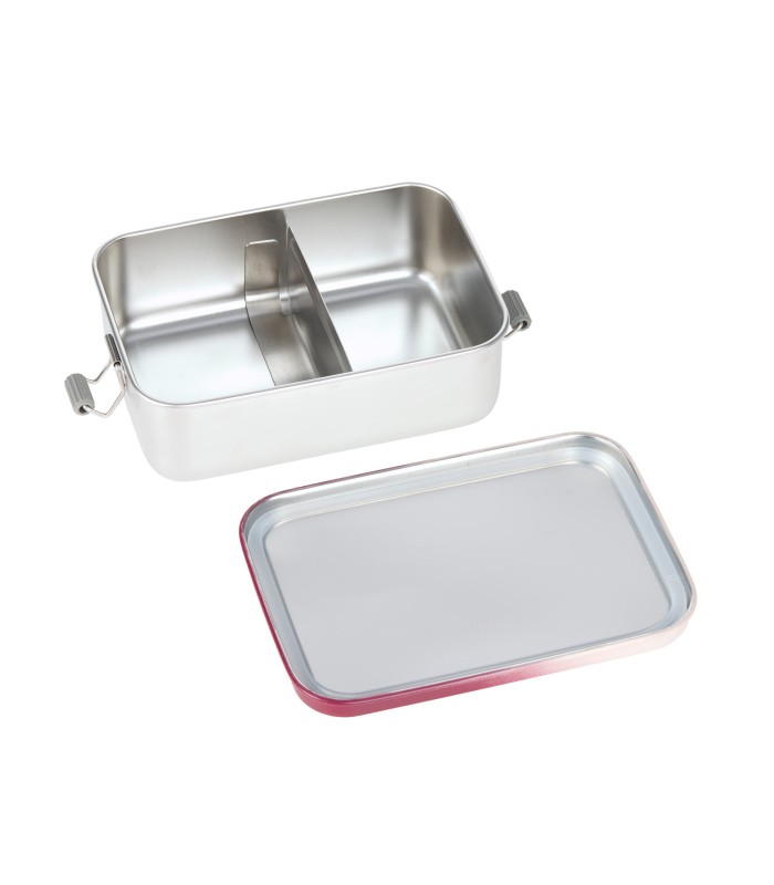 Fiambrera de acero inoxidable Lässig | Tapa bitono y clips