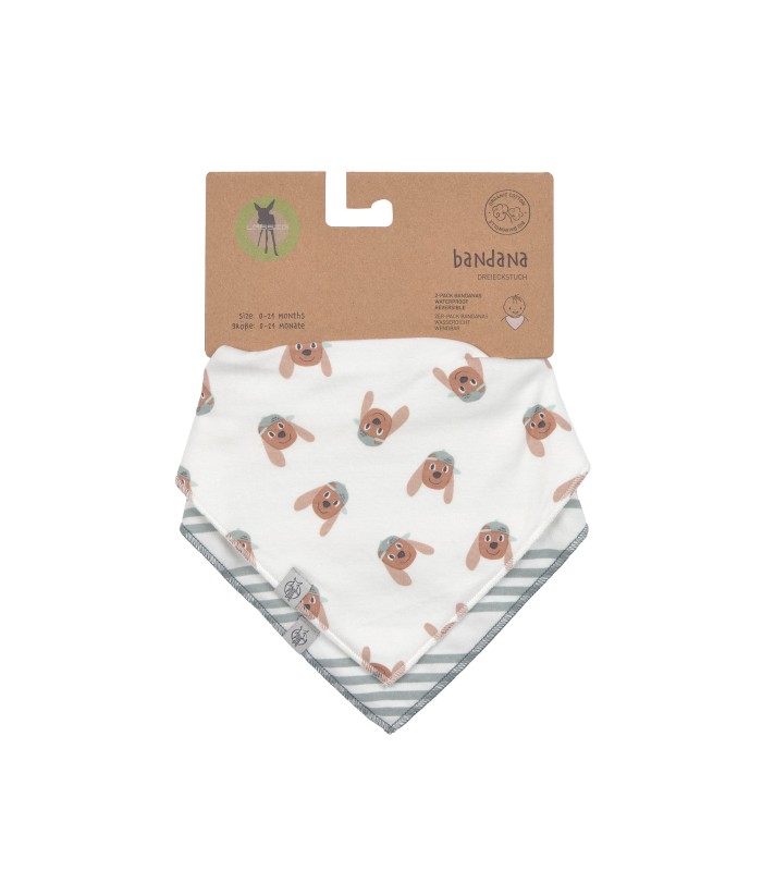 Pack 2 u. bandana algodón Lässig | 34x25cm perros rayas