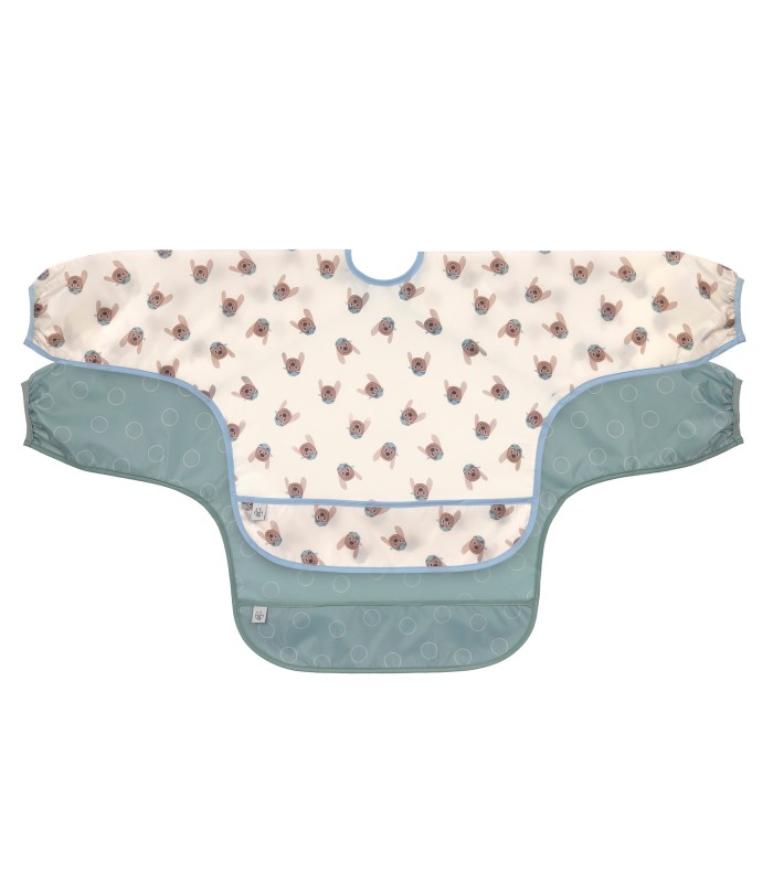 Pack of 2 Lässig long-sleeved bibs | 36x80cm with elastic cuffs
