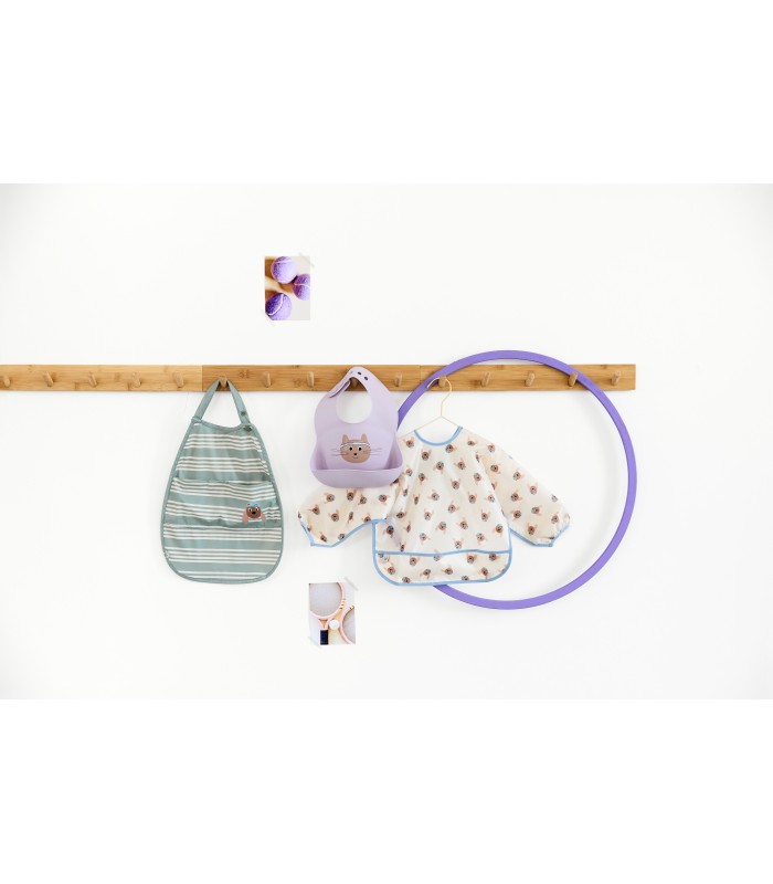 Pack 2 U. baberos de manga larga Lässig | 36x80cm puños elásticos