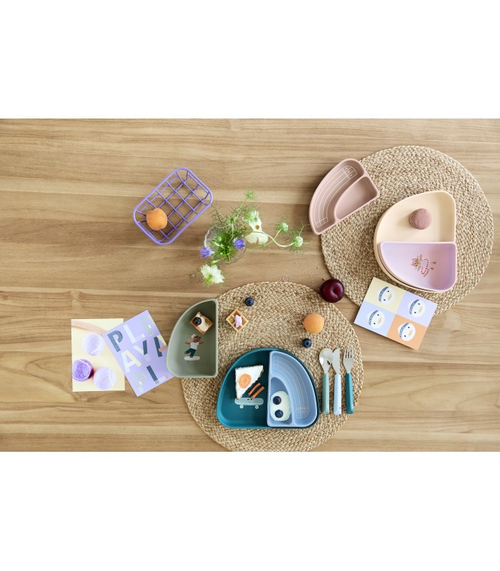 Juego de platos de silicona Lässig | trío encajable irrompible 21 cm