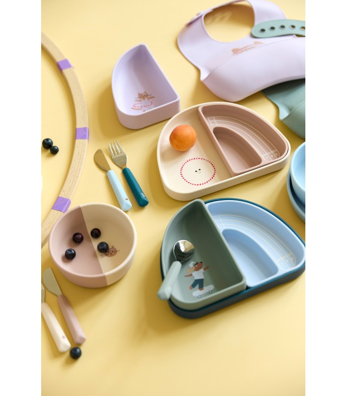 Juego de platos de silicona Lässig | trío encajable irrompible 21 cm