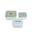 Snackbox 3pcs. Acero inoxidable Lässig