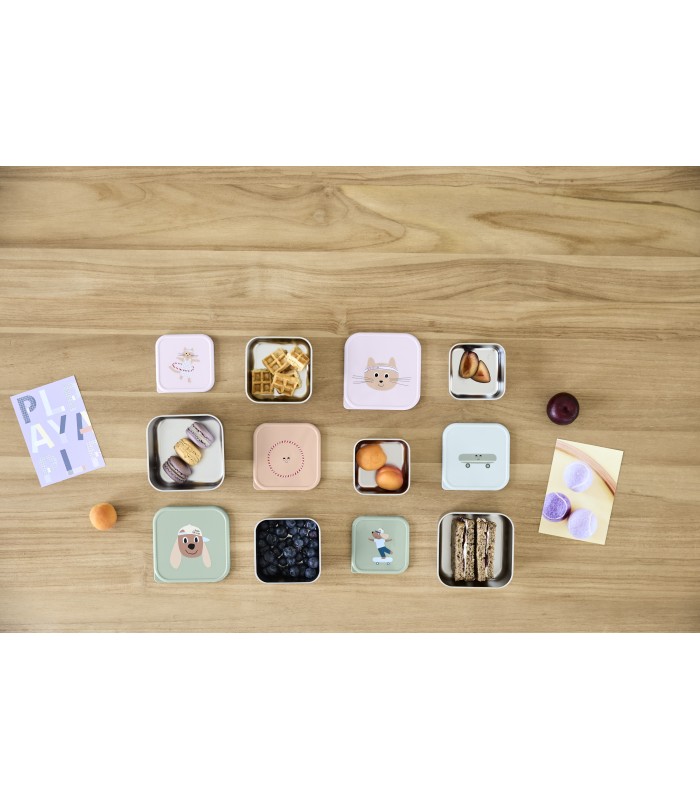 Snackbox 3pcs. Acero inoxidable Lässig | Envases apilables