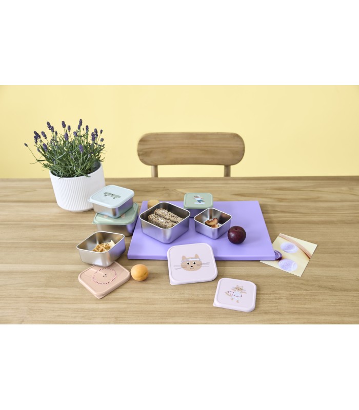Snackbox stainless steel 3pcs. Lassig