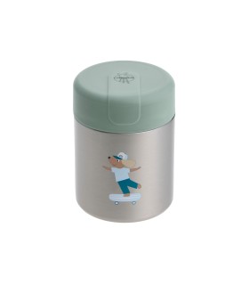 Termo Papillero 315 ml. Lässig | cilindro verde dibujo perro