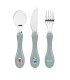 Stainless steel cutlery Lässig | ergonomic trio with skater drawings +12m