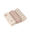 Pack 3 swaddle & Burp blanket 60x60 cm. Lssig