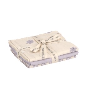 Pack 3 swaddle & Burp blanket 60x60 cm. Lssig