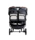 Silla gemelar VentTwin + Niu | Ancho 65cm y textil reflectante