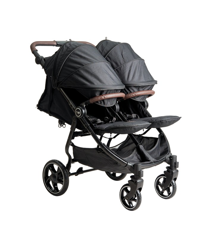 Silla gemelar VentTwin + Niu | Ancho 65cm y textil reflectante