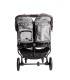 VentTwin double stroller + Niu | Width 65cm and reflective textile
