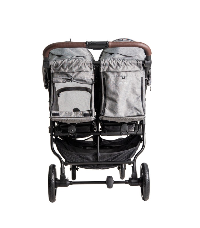 VentTwin double stroller + Niu | Width 65cm and reflective textile