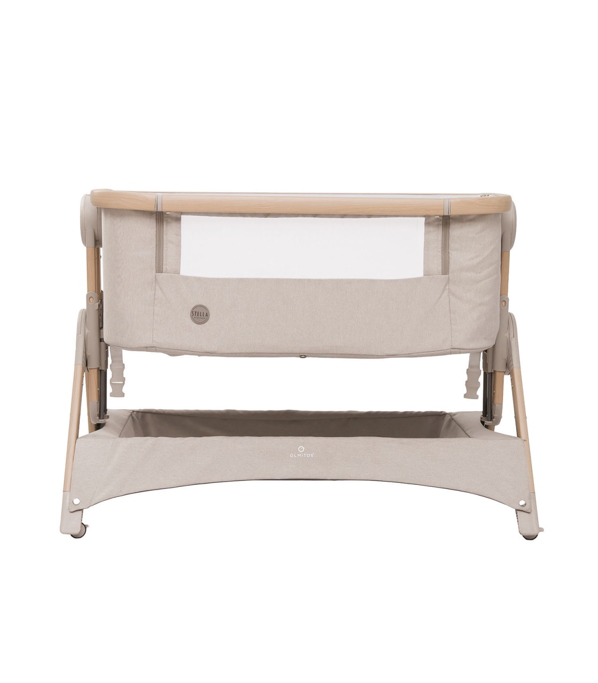Minicama de co-sleeper Stella Olmitos | Inclui madeira e edredão