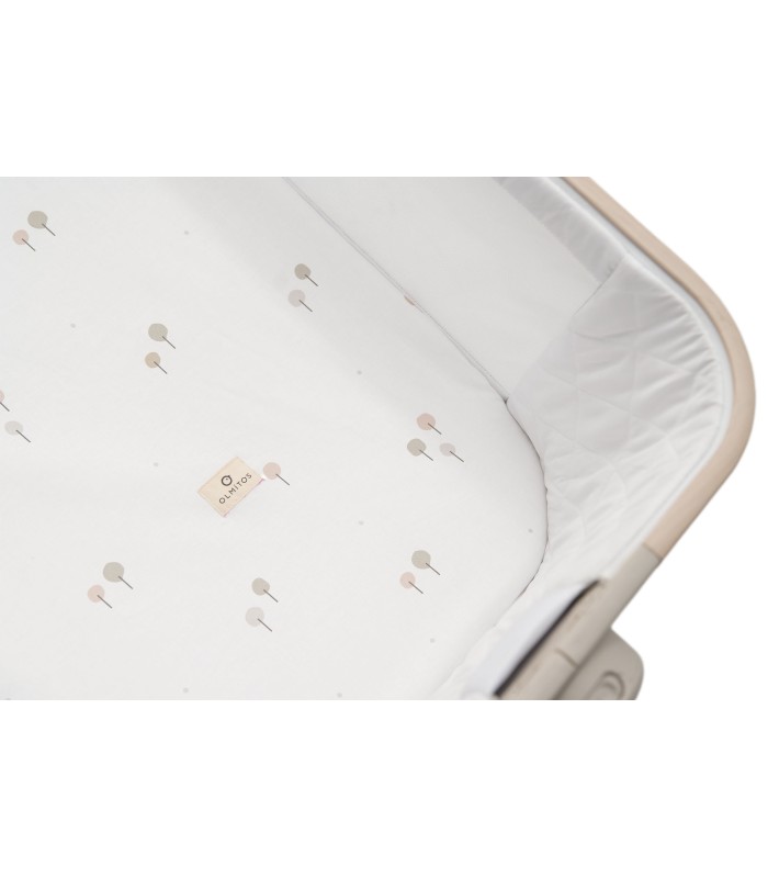 Minicama de co-sleeper Stella Olmitos | Inclui madeira e edredão