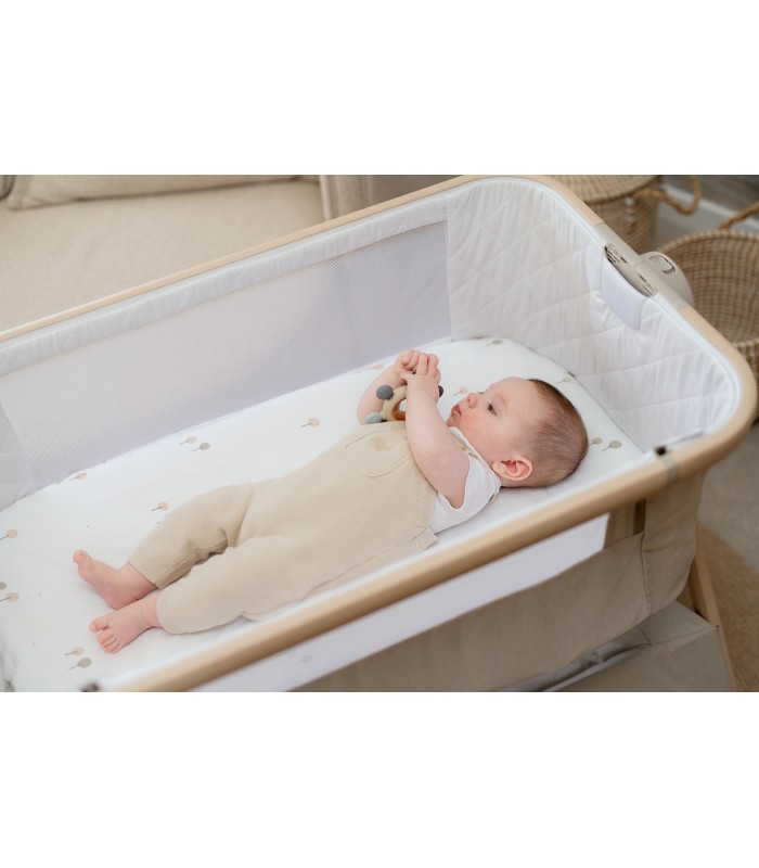 Co-sleeping crib Stella Olmitos | Wood and quilt included