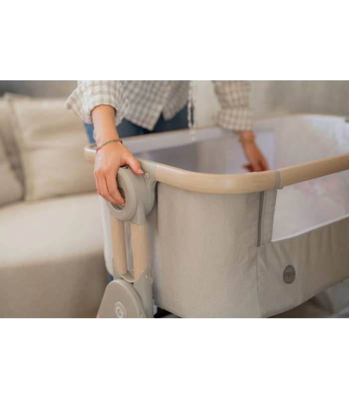 Co-sleeping crib Stella Olmitos | Wood and quilt included
