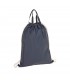 Mochila Tyve String Lässig gris oscuro de material sintético arrugado, con asas de mano y cierre de cordón.