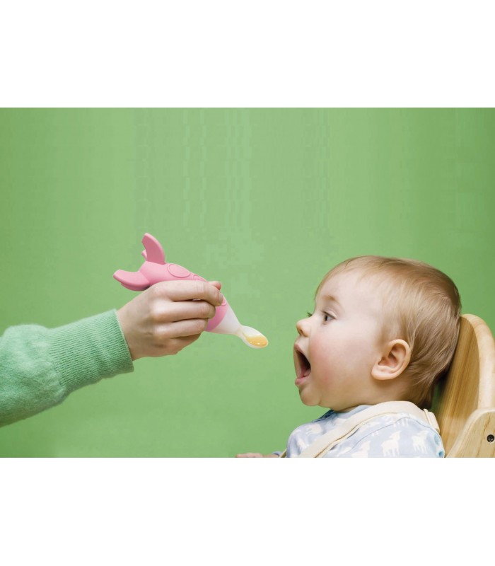 Cuchara dispensadora M&M | Alimentador silicona base estable 90ml